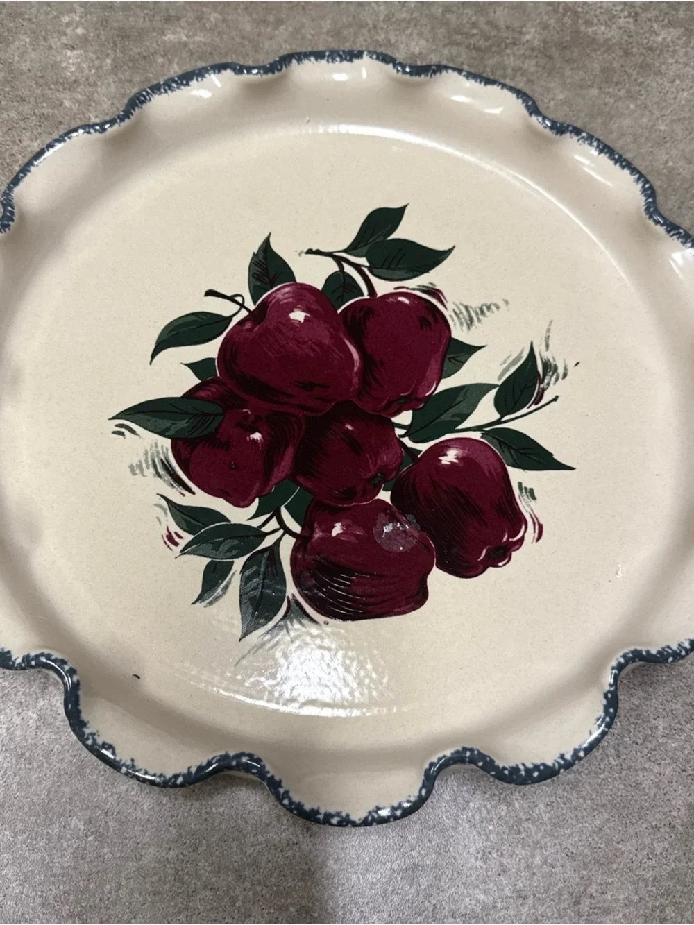 Vintage Home & Garden Party Chip N Dip Set Apple Design Pottery Home & Interiors
